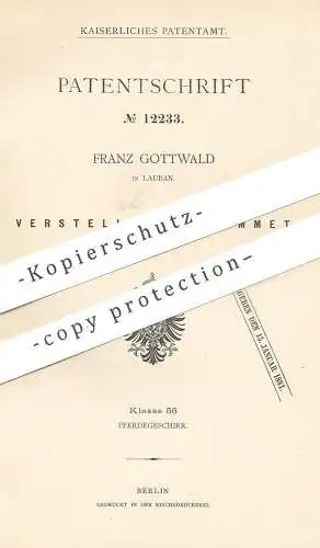 original Patent - Franz Gottwald , Lauban , 1880 , Verstellbares Kummet | Pferdegeschirr , Pferd , Pferde , Kutsche !!!