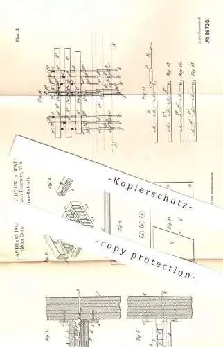 original Patent - Andrew Jackson Calhoun , Watrous , Mora County , New Mexico , USA | Schloss für Geldschrank , Tresor