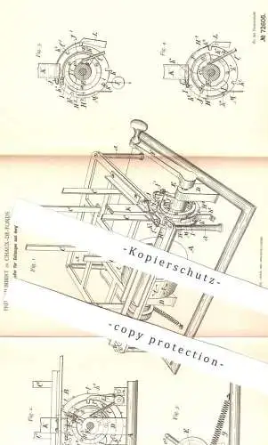 original Patent - Fritz Humbert , Chaux de Fonds , Schweiz 1893 , Selbstverkäufer f. Zeitungen | Automat mit Münzeinwurf