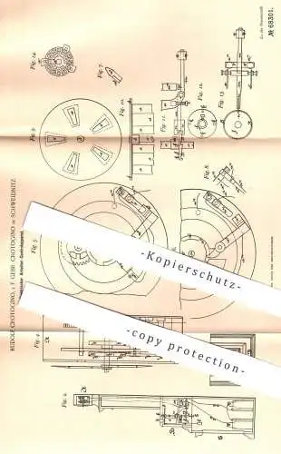 original Patent - Rudolf Crotogino , Schweidnitz , 1892 , Elektrischer Arbeiter - Kontrollapparat | Stechuhr , Uhr !!!