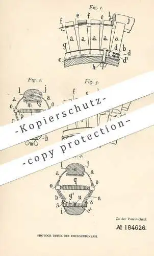 original Patent - Albert Joullain , Levallois Perret , Seine , Frankreich , 1905 , Federnder Radreifen | Rad - Reifen !