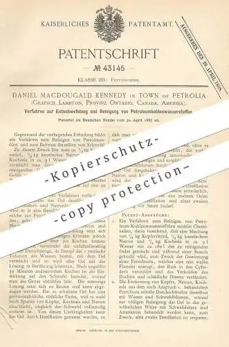 original Patent - Daniel Macdougald Kennedy , Town of Petrolia , Ontario , Canada , America | Petroleumkohlenwasserstoff