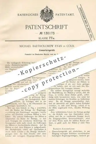 original Patent - Michael Bartholomew Ryan , Köln / Rhein , 1901 , Zimmerturngerät | Turngerät , Sport !!!