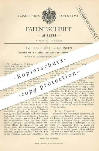 original Patent - Emil Lulius Kölle , Esslingen / Stuttgart , 1891 , Schublehre | Messlehre , Messinstrument !!!