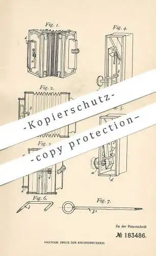 original Patent - Louis Meisel , Brunndöbra , 1906 , Verschluss für Akkordeon | Musikinstrument , Musik !!!