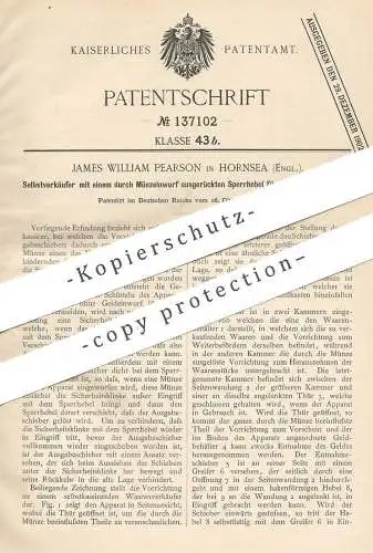 original Patent - James William Pearson , Hornsea , England , 1900 , Selbstverkäufer mit Münzeinwurf | Automat , Kasse !