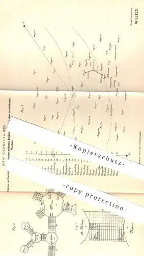 original Patent - Franz Buchwald , Wien / Österreich , 1890 , Fahrplan , Fahrpläne | Karte , Geographie , Busplan !!!