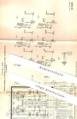 original Patent - B. Egger , Wien / Österreich , 1889 , Signal- u. Weichenstellhebel der Eisenbahnen | Eisenbahn , Strom