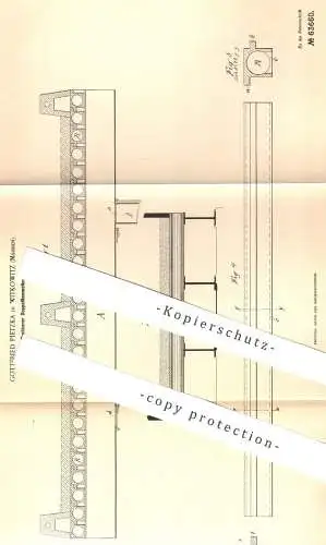 original Patent - Gottfried Pietzka , Witkowitz / Mähren , 1891 , Drehbarer Doppelflammofen | Flammofen | Ofen , Eisen