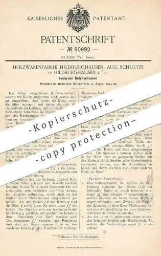 original Patent - Holzwarenfabrik Hildburghausen , Aug. Schultze | Federnde Kufenschaukel | Schaukel , Kinderschaukel