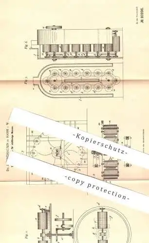 original Patent - Dr. J. Hundhausen , Hamm / Dortmund , 1894 , Trockenmaschine für zähe Massen | Kleber , Leim , Sirup !