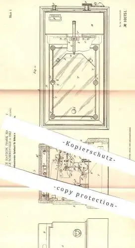 original Patent - George Haydon , Frank Harvey Urry , G. Sommerville , Islington , England 1897 , Billardtisch | Billard