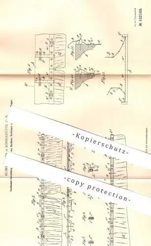 original Patent - Hubert Alker , Königshütte , 1898 , Befestigung von Gardinen , Vorhang | Schneider , Fenster !!!