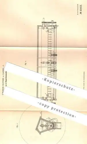 original Patent - Theodor Flöther , Gassen , 1888 , Düngerstreumaschine | Dünger - Streumaschine | Landwirtschaft !!