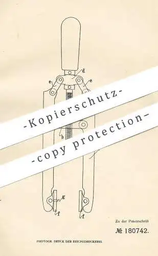 original Patent - August Krüger , Köslin / Polen , 1905 , Schraubzwinge | Schraubzwingen | Schlosser | Tischler !!!