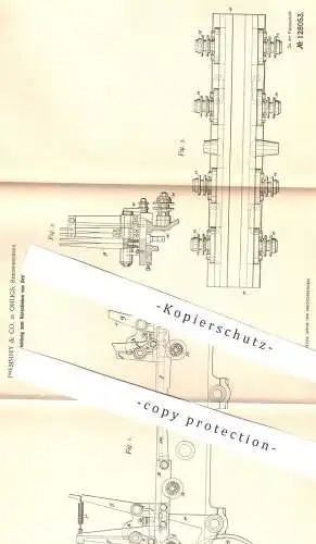 original Patent - Bremshey & Co. , Ohligs / Rheinpreussen , 1900 , Verschieben von Draht | Drähte | Metall , Maschinen !