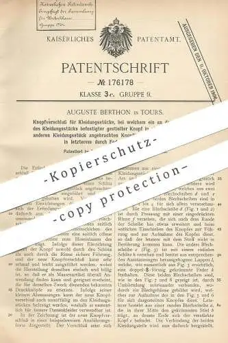 original Patent - Auguste Berthon , Tours , 1905 , Knopfverschluss für Kleidung | Knopf , Knöpfe , Schneider , Mode !!!