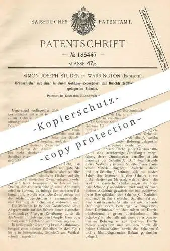 original Patent - Simon Joseph Studer , Warrington , England , 1901 , Drehschieber | Schieber | Motor , Dampfmaschine