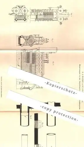 original Patent - E. A. Bourry , St. Gallen , Schweiz , 1878 ,  Röhrenkessel | Dampfkessel , Kessel , Wasserkessel !!!