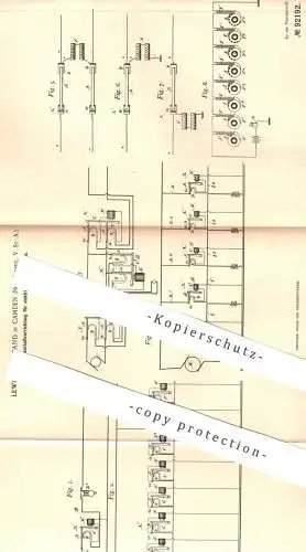 original Patent - Lewis G. Rowand , Camden , New Jersey , USA , 1895 , Schaltung für elektrischen Stromkreis | Strom !!!