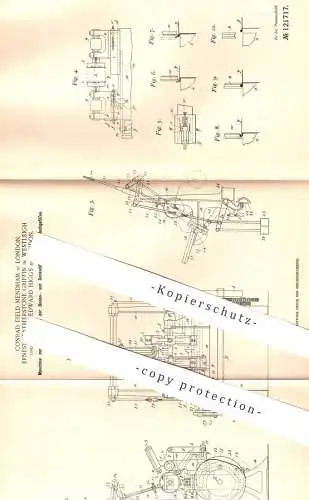 original Patent - Conrad Field Mendham , London | Ernest Featherstone Griffin , Westleigh | Walter E. Higgs | Blechgefäß