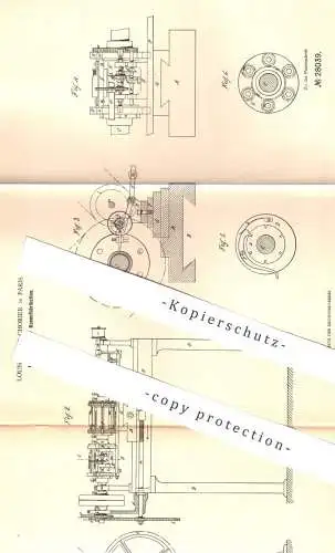 original Patent - Louis Marie Chorier , Paris , Frankreich , 1884 , Kammfabrikation | Kamm , Kämme , Frisur , Haare !!!