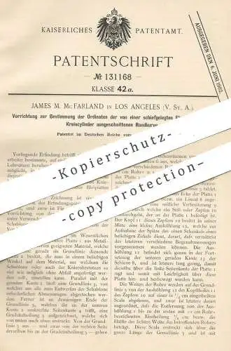 original Patent - James M. Mc Farland , Los Angeles , USA , 1901 , Ordinaten bestimmen | Metallarbeiter , Geometrie !!