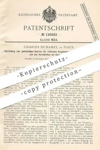 original Patent - Charles Duhamel , Paris Frankreich 1900 , Selbstverkäufer | Warenverkäufer , Verkaufsautomat , Automat