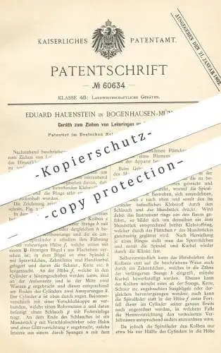 original Patent - Eduard Hauenstein , München / Bogenhausen , Baum - Leimring gegen Schädlinge | Gärtner , Obstbauer