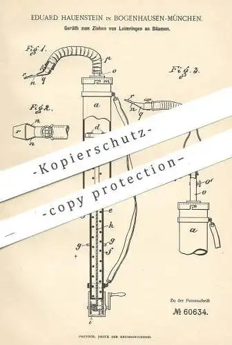 original Patent - Eduard Hauenstein , München / Bogenhausen , Baum - Leimring gegen Schädlinge | Gärtner , Obstbauer