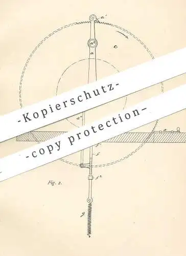 original Patent - Oskar Rob. Fischer , R. Bruckenhaus , Hagen , 1888 , Zeilen-Schaltung an Typenschreibmaschine | Druck