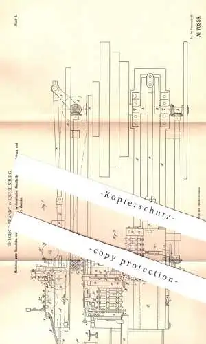 original Patent - Theodor Brandt , Quedlinburg , 1892 , Herst. der Metallstücke für Buchdruck | Druck , Druckerei !!!