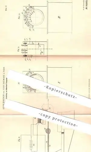 original Patent - Louis Doignon , Jules Daumarie , Paris , Frankreich  1895 , Mehrfach - Telegraphie | Telegraph | Strom