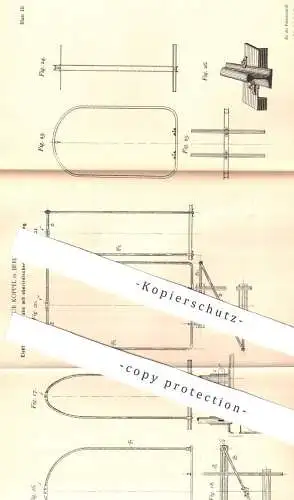 original Patent - Arthur Koppel , Berlin 1896 , Elektrische Feldbahn mit oberirdischer Stromzuleitung | Bahn , Eisenbahn