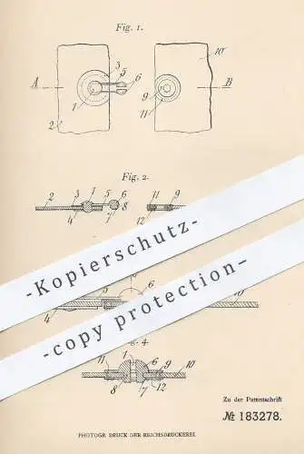 original Patent - Camille Vadon , La Clayette , Frankreich , 1906 , Druckknopf für Handschuhe , Kleider | Knopf , Knöpfe