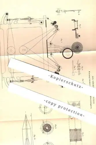 original Patent - Aug. Vimont , Vire , Calvados , 1878 , Feinspinnmaschine f. Streichgarn | Garn spinnen | Spinnmaschine