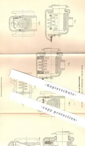 original Patent - Hugo Budde , Bischheim / Strasburg , Elsass 1880 , Schmiervorrichtung f. Achsbüchsen | Eisenbahn Achse