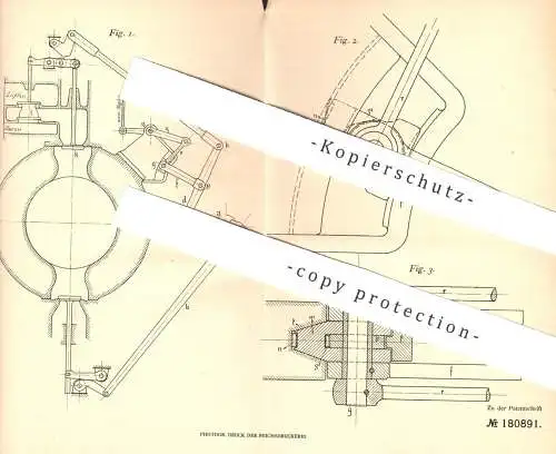 original Patent - Maschinenfabrik & Mühlenbauanstalt G. Luther AG Braunschweig , Füllungssteuerung für Dampfmaschinen