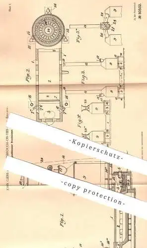 original Patent - John Gjers , Middlesbrough on tees , York , England , 1894 , Ofen mit geschlossener Brennkammer | Öfen