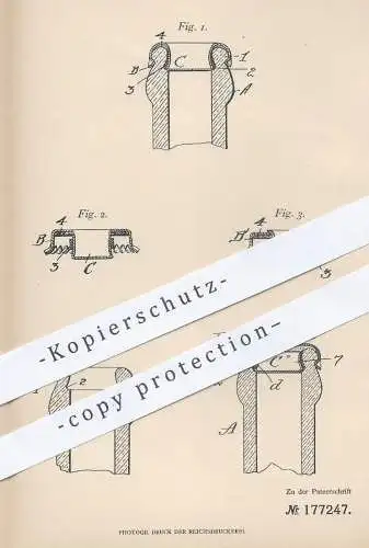 original Patent - B. Tolksdorf , Berlin , 1904 , Flaschenverschluss | Flaschen - Verschluss | Flasche !!