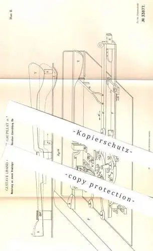 original Patent - Gustave Lirand , Ernest Gaupillat , Paris , Frankreich , 1885 , Signal mit Revolver für Eisenbahn !!