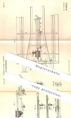 original Patent - Joseph Mandt & Sohn , Erfurt 1883 , Seitenkupplung für Eisenbahnen | Eisenbahn - Kupplung | Lokomotive