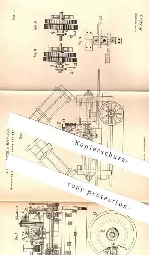 original Patent - Th. Nehlmeyer , Hannover , 1885 , Ballenpresse für Stroh | Strohpresse | Presse , Pressen , Landwirt !