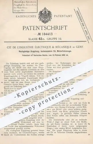 original Patent - Cie de L'Industrie Électrique & Mèchaniqué , Genf , 1906 , Kupplung f. Motorfahrzeuge | Motor Fahrzeug