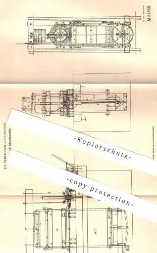 original Patent - Th. Nehlmeyer , Hannover , 1882 , Packpresse mit Schraubenantrieb | Presse , Pressen | Holz , Torf !!