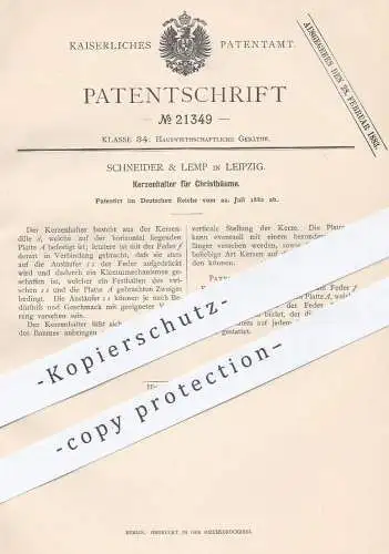 original Patent - Schneider & Lemp , Leipzig , 1882 , Kerzenhalter für Christbäume | Kerze , Kerzen | Weihnachtsbaum !!