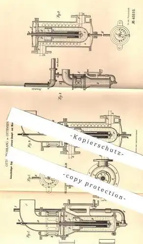 original Patent - Otto Wohlang , Hamburg / Ottensen , 1888 , Zugregler für Heizungen | Heizung , Wasser , Dampf , Druck