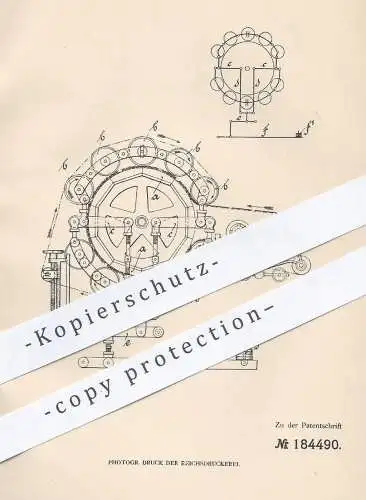 original Patent - Friedrich Wilhelm Denzler , Zwickau , 1906, Walzenmangel | Walze | Mangel , Druckwalze , Walzen !!