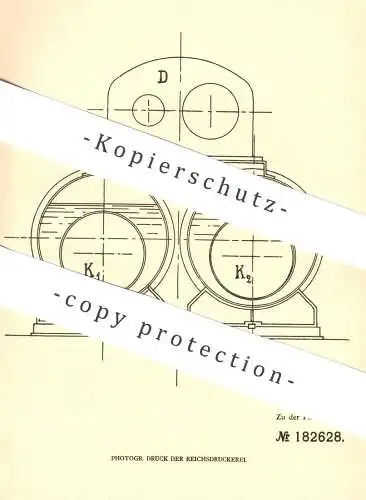 original Patent - Heinrich Lanz , Mannheim , 1906 , Dampfkesselanlage für Lokomobile | Lokomobil - Kessel | Dampfkessel