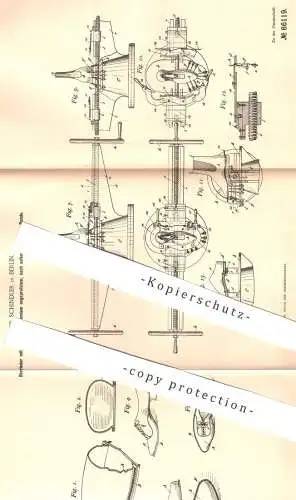 original Patent - Gebr. Schindler , Berlin , 1894 , Oberleder | Leder , Schuhwerk , Schuh , Schuhe , Schuster !!!